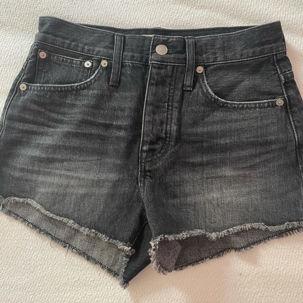 Madewell Black Jean Shorts